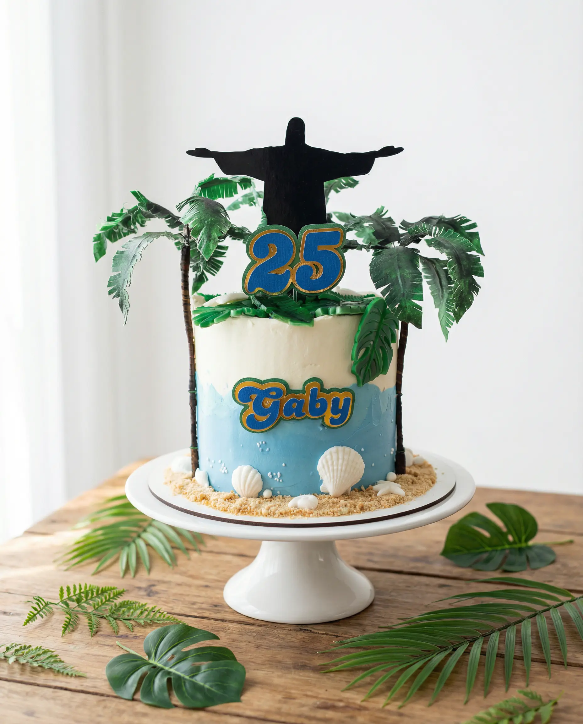 Gâteau d'anniversaire thème jungle tropicale